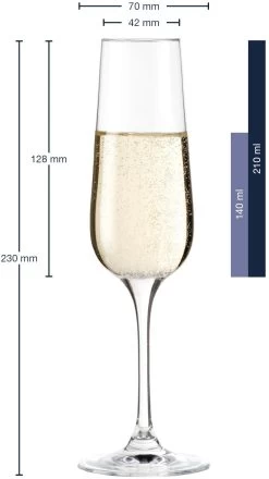 Leonardo Champagneglazen Tivoli - 210 Ml - 6 Stuks -Keukengerei Korting Winkel 020962 2 K 3000x
