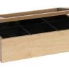 Sakura Tea Theedoos - Hout - 6-vaks - Met Fluweel - 24 X 16 Cm -Keukengerei Korting Winkel 1 6 vaks 1