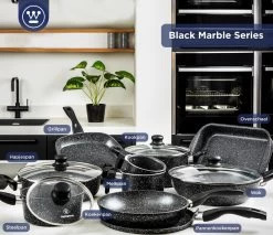Westinghouse Pannenset Black Marble (Grillpan 28 Cm + Wokpan ø 30 Cm) - Inductie En Alle Andere Warmtebronnen -Keukengerei Korting Winkel 1200x1036 1