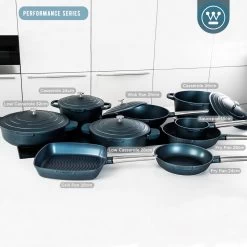 Westinghouse Pannenset Performance (Wokpan + Grillpan) ø 28 Cm - Blauw - Inductie En Alle Andere Warmtebronnen -Keukengerei Korting Winkel 1200x1200 37