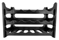 Wijnrek Stapelbaar - Kunststof - Zwart - 6 Flessen -Keukengerei Korting Winkel 171573