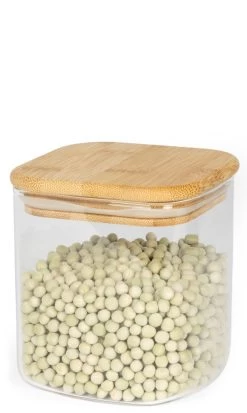 Sareva Voorraadpot - Glas / Bamboe - 800 Ml