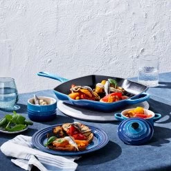 Le Creuset Grillpan Signature - Azure - 26 X 26 Cm - Geëmailleerde Anti-aanbaklaag -Keukengerei Korting Winkel 20183262200422 alt4