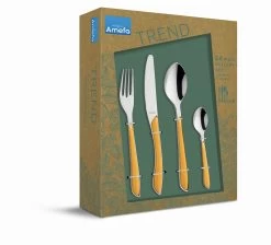 Amefa Bestekset Eclat - Mustard Yellow Matt - 24-delig / 6 Personen -Keukengerei Korting Winkel 2294YMTR42C71 1