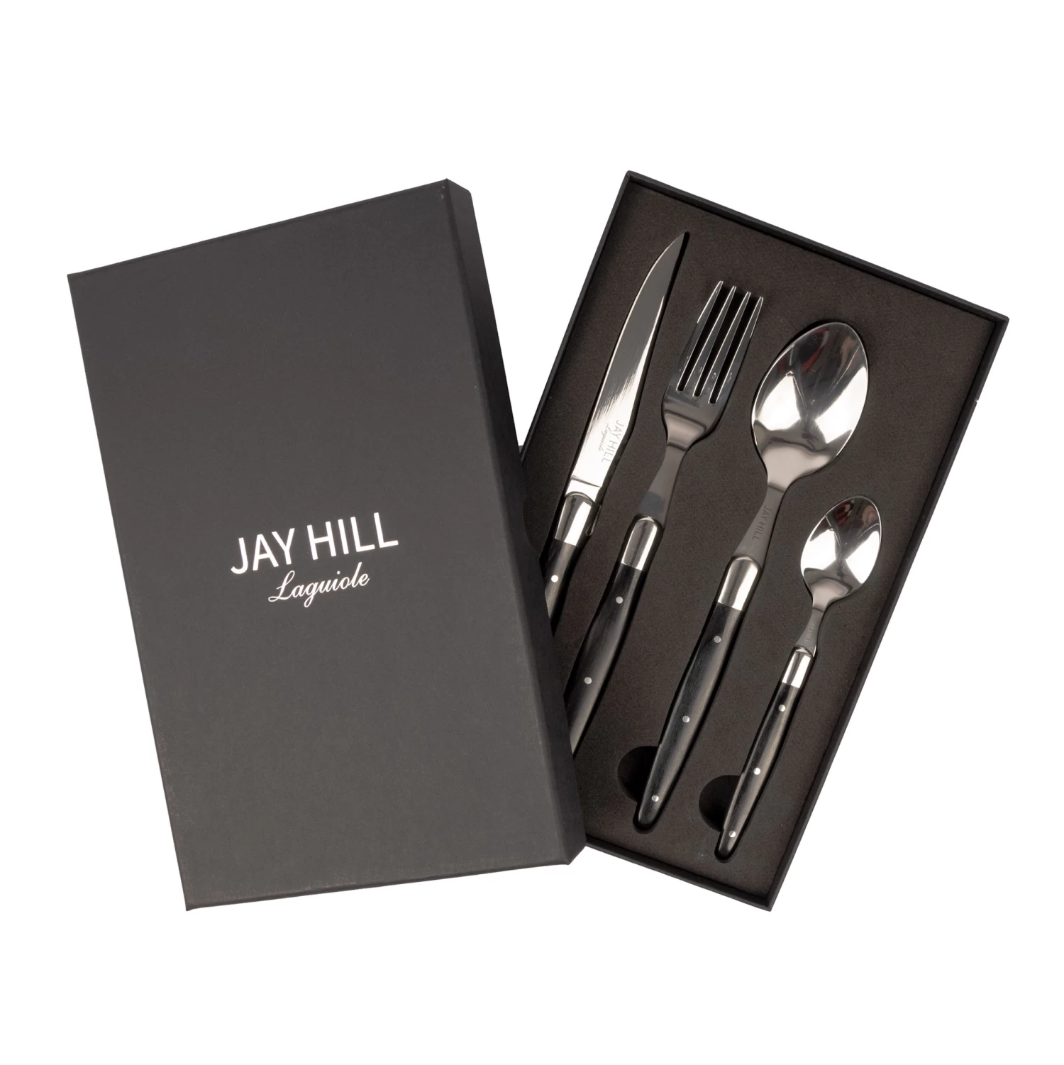 Jay Hill Bestekset Laguiole - Zwart - 16-delig / 4 Personen 9 Jay Hill Bestekset Laguiole - Zwart - 16-delig / 4 Personen - Afbeelding 7