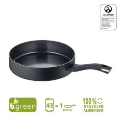 Berndes Hapjespan B.Green - ø 24 Cm / 3.1 Liter - Standaard Anti-aanbaklaag -Keukengerei Korting Winkel 35415 Product