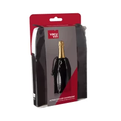 Vacu Vin Champagnekoeler Active Cooler - Sleeve - Zwart -Keukengerei Korting Winkel 38856606 Active Cooler Champagne Black Pack