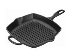 Le Creuset Grillpan Signature - Mat Zwart -26 X 26 Cm - Geëmailleerde Anti-aanbaklaag -Keukengerei Korting Winkel 400x400 1