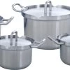 BK Pannenset Q-linair Master RVS - 4 Delige Set -Keukengerei Korting Winkel 448818
