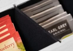 Sakura Tea Theedoos - Wit - 6-vaks - Met Fluweel - 43 X 9 Cm -Keukengerei Korting Winkel 5 detail 6 lang wit 1