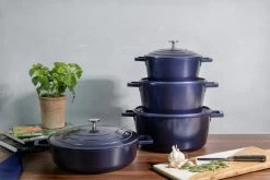 MasterClass Braadpan Blauw - ø 28 Cm / 5 Liter - Standaard Anti-aanbaklaag -Keukengerei Korting Winkel 5057982068288 2 3