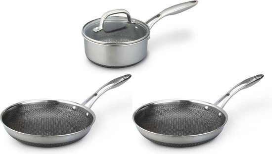 Westinghouse Pannenset Black Signature (Koekenpan ø 20 En 24 Cm + Steelpan ø 20 Cm) - Inductie En Alle Andere Warmtebronnen 3 Westinghouse Pannenset Black Signature (Koekenpan ø 20 En 24 Cm + Steelpan ø 20 Cm) - Inductie En Alle Andere Warmtebronnen