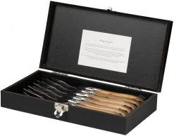 Jay Hill Steakbestek Laguiole - Olijfhout - 12 Delige Set -Keukengerei Korting Winkel 8720364450892 1 1