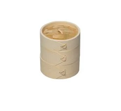 Sareva Stoommandje Bamboe 2-laags - ø 10 Cm 19 Sareva Stoommandje Bamboe 2-laags - ø 10 Cm -Keukengerei Korting Winkel 8720364451066 1