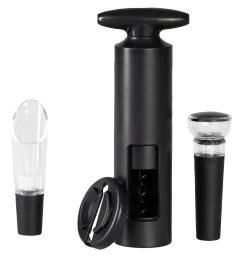 Sareva Wijnopener Set (met Wijnstopper. Foliesnijder & Schenktuit) -Keukengerei Korting Winkel 8720364454531 1