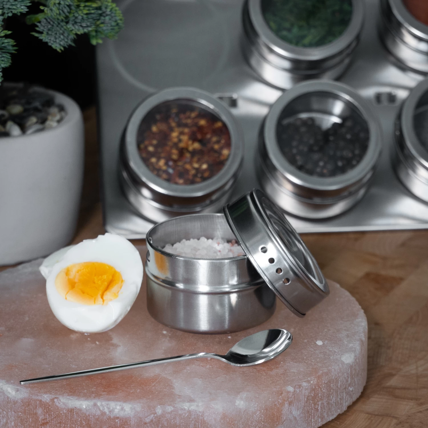 Blackwell Kruidenpotjes Magnetisch - Inclusief 9 Potjes - RVS 4 Blackwell Kruidenpotjes Magnetisch - Inclusief 9 Potjes - RVS - Afbeelding 2