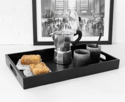 Jay Hill Dienblad Acacia Zwart 40 X 25 Cm -Keukengerei Korting Winkel 8720364456016