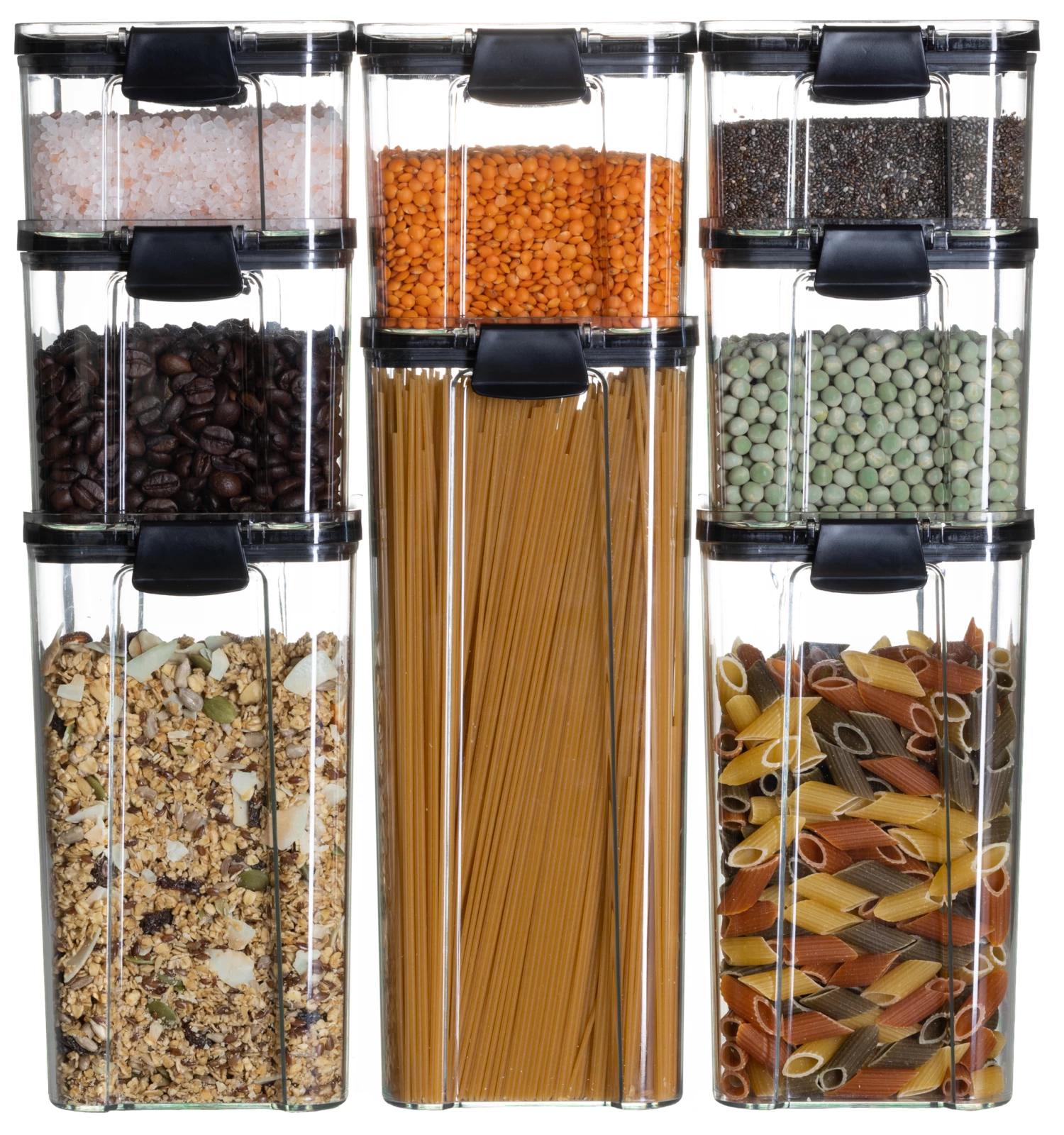 Sareva Voorraadpotten Set - Kunststof - 8 Delige Set 3 Sareva Voorraadpotten Set - Kunststof - 8 Delige Set