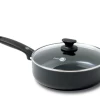 GreenPan Hapjespan Met Deksel - Cambridge - Infinity Black - ø 24 Cm / 3.1 Liter - Keramische Anti-aanbaklaag -Keukengerei Korting Winkel Afbeeldingen CL 2022 06 16T135226.175