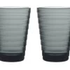 Iittala Glas Aino Aalto - Donkergrijs - 330 Ml - 2 Stuks -Keukengerei Korting Winkel Aino Aalto tumbler 33 cl dark grey 2pcs 1