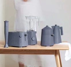 Alessi Blender Plissé - 5 Snelheden + Turbostand - Grijs - Michele De Lucchi - 1.5 Liter - MDL09 G -Keukengerei Korting Winkel Alessi Plisse Grijs 2