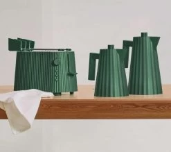 Alessi Broodrooster Plissé - 6 Standen - Groen - Michele De Lucchi - MDL08 GR -Keukengerei Korting Winkel Alessi Plisse Groen 2