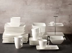 BonBistro Ovenschaal Yong Squito - 16 X 16 X 5 Cm / 940 Ml - Wit - 2 Stuks -Keukengerei Korting Winkel EB 1128601A 2