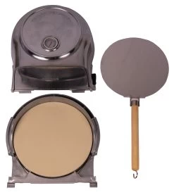 Fernus & Friends Pizza Oven - Voor Fornuis - Pure Polished Aluminium - Voor ø 26 Cm Pizza's -Keukengerei Korting Winkel Fernus zilver 3 delig