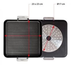 Valira Grillpan Aire Met Handgrepen - 23 X 23 Cm - Standaard Anti-aanbaklaag -Keukengerei Korting Winkel GrillpanMetHandvaten23x23cm.jpg2
