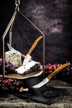 Laguiole Style De Vie Kaasmessen / Kaasmessenset Luxury Line Olijfhout - 3 Stuks -Keukengerei Korting Winkel LuxKaasV2Olijf 4