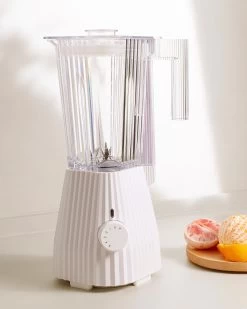 Alessi Blender Plissé - 5 Snelheden + Turbostand - Wit - Michele De Lucchi - 1.5 Liter - MDL09 W -Keukengerei Korting Winkel MDL09 W AMB H A4 3500pxl