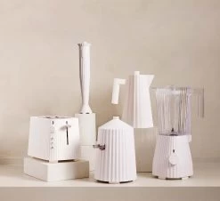 Alessi Smoothie Blender Plisse - Wit - 380 W - Door Michele De Lucchi - MDL17 W -Keukengerei Korting Winkel MDL 06 07 08 09 10 AMB GROUPAGE WHITE A4 3500pxl 3