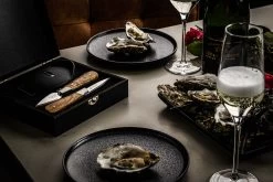 Laguiole Style De Vie Oestermessen Met Oesterhouder Luxury Line Olijfhout -Keukengerei Korting Winkel OesterOliveGift 2