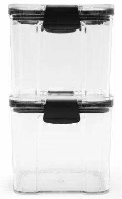 Sareva Voorraadpot - Kunststof - 700 Ml - 2 Stuks 8 Sareva Voorraadpot - Kunststof - 700 Ml - 2 Stuks -Keukengerei Korting Winkel Sareva Voorraadpot 10 x 10 cm 700 ml 2 Stuks