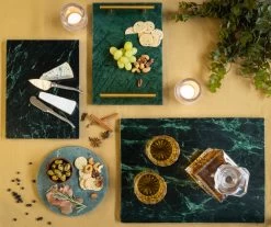 Jay Hill Snijplank / Serveerplank / Borrelplank Marmer - Licht Groen - ø 20 Cm -Keukengerei Korting Winkel Serveerplank Groen 6 2