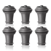 Vacu Vin Wijnstopper Vacuum Wine Stopper - Grijs - 6 Stuks -Keukengerei Korting Winkel VacuumWineStoppers SetOf6