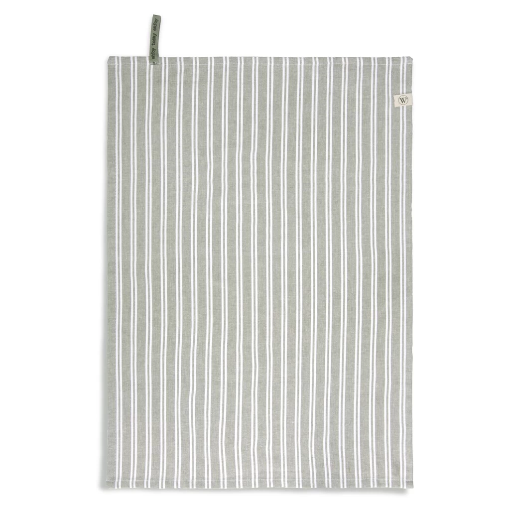Walra Theedoek Stripes Legergroen 50 X 70 Cm 5 Walra Theedoek Stripes Legergroen 50 X 70 Cm - Afbeelding 3