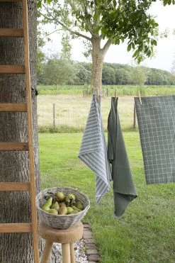 Walra Keukendoeken Set Cubes Uni, Stripes & Blocks Legergroen 50 X 70 Cm - 3 Stuks -Keukengerei Korting Winkel WALRA TT DRYWITH SET 50X70 ARMYGREEN SF