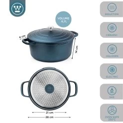Westinghouse Braadpan Performance - Bravery Blue - ø 28 Cm / 6.7 Liter -Keukengerei Korting Winkel WCCC0095028BL 3