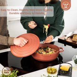 Westinghouse Hapjespan Performance - Rebel Red - ø 32 Cm / 5.8 Liter - Standaard Anti-aanbaklaag -Keukengerei Korting Winkel WCCC0095L28OR 4 1