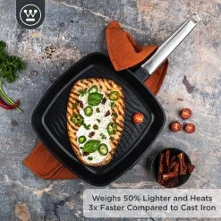 Westinghouse Grillpan Performance - Blissful Black - 28 X 28 Cm - Standaard Anti-aanbaklaag -Keukengerei Korting Winkel WCFP0095G28BK 2