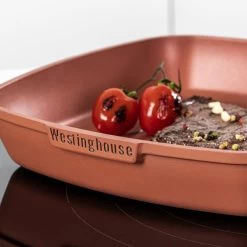 Westinghouse Grillpan Performance - Rebel Red - 28 X 28 Cm - Standaard Anti-aanbaklaag -Keukengerei Korting Winkel WCFP0095G28OR 9