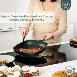 Westinghouse Grillpan Performance - Gracious Green - 28 X 28 Cm - Standaard Anti-aanbaklaag -Keukengerei Korting Winkel WCFP0095G28SG 4
