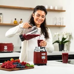 Westinghouse Blender Retro Collections - Cranberry Red - 1.5 Liter - WKBE221RD -Keukengerei Korting Winkel WKBE221RD Retro Table Blender 6
