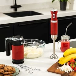 Westinghouse Staafmixer Retro Collections - 600 W - Cranberry Red - WKHBS270RD -Keukengerei Korting Winkel WKHBS270RD Retro Hand Blender 5