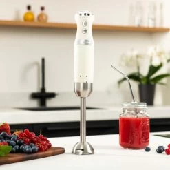 Westinghouse Staafmixer Retro Collections - 600 W - Vanilla White - WKHBS270WH -Keukengerei Korting Winkel WKHBS270WH Retro Hand Blender 7 600x600 1
