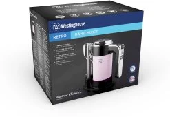 Westinghouse Handmixer Retro Collections - 6 Standen - Roze - WKHM250PK -Keukengerei Korting Winkel WKHM250PK