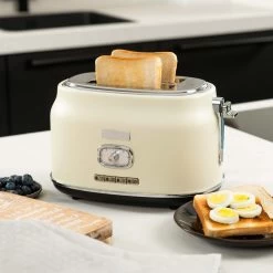 Westinghouse Broodrooster Retro Collections - 2 Sleuven - Vanilla White - WKTTB857WH -Keukengerei Korting Winkel WKTTB857WH Retro 2 Slice Toaster 7
