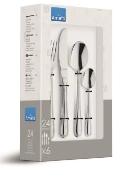 Amefa Bestekset Bologna - 24-delig / 6 Personen -Keukengerei Korting Winkel amefa bestekset