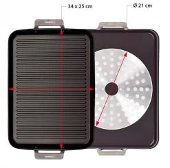 Valira Grillpan Aire Met Handgrepen - 34 X 25 Cm - Standaard Anti-aanbaklaag -Keukengerei Korting Winkel ceramic grill pan aire.jpg3
